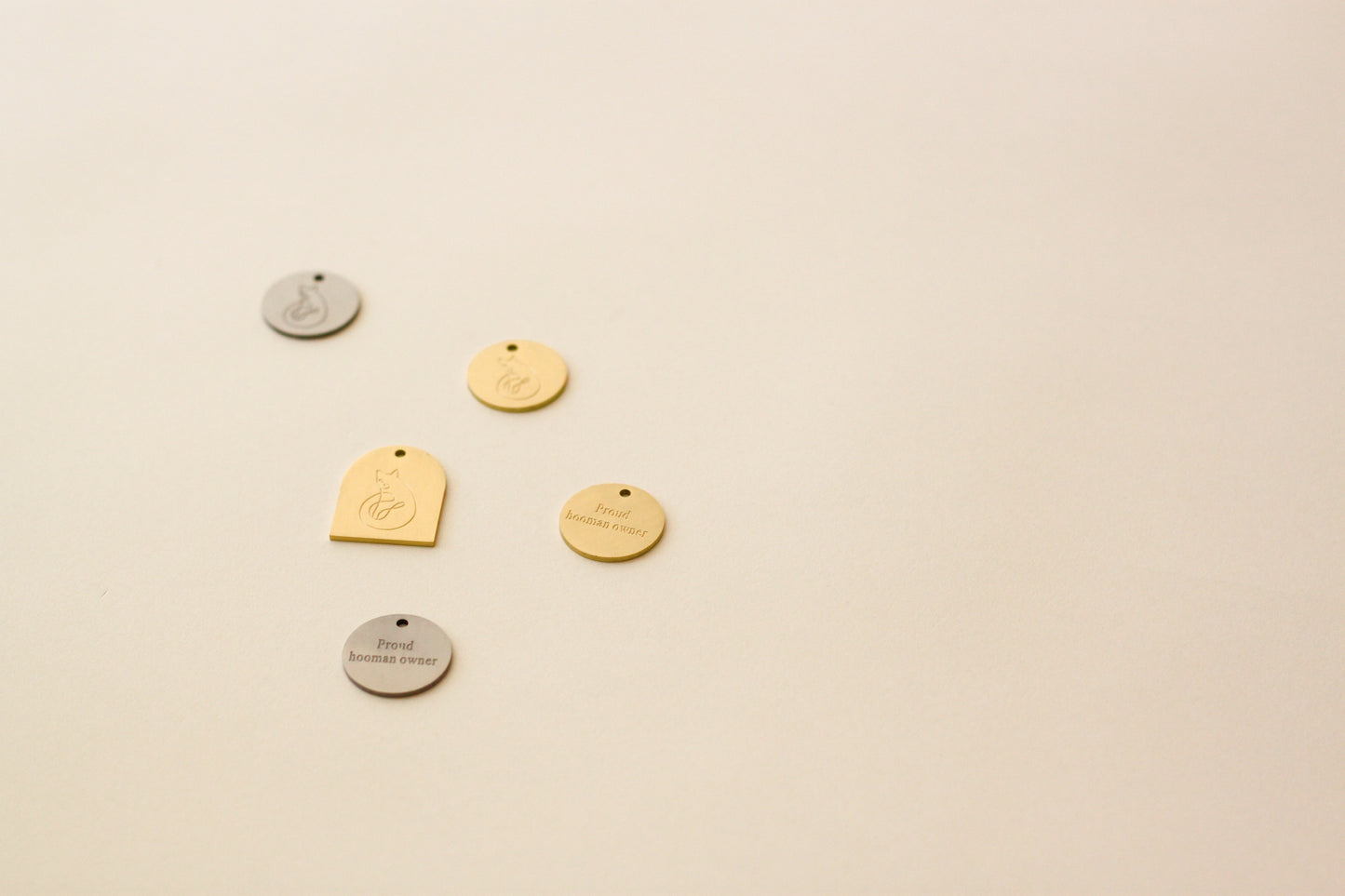 Bloire | ID Tag Proud Hooman Owner Silver for Cat Owner