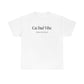 White T-shirt with print Cat Dad Vibe | Bloire  