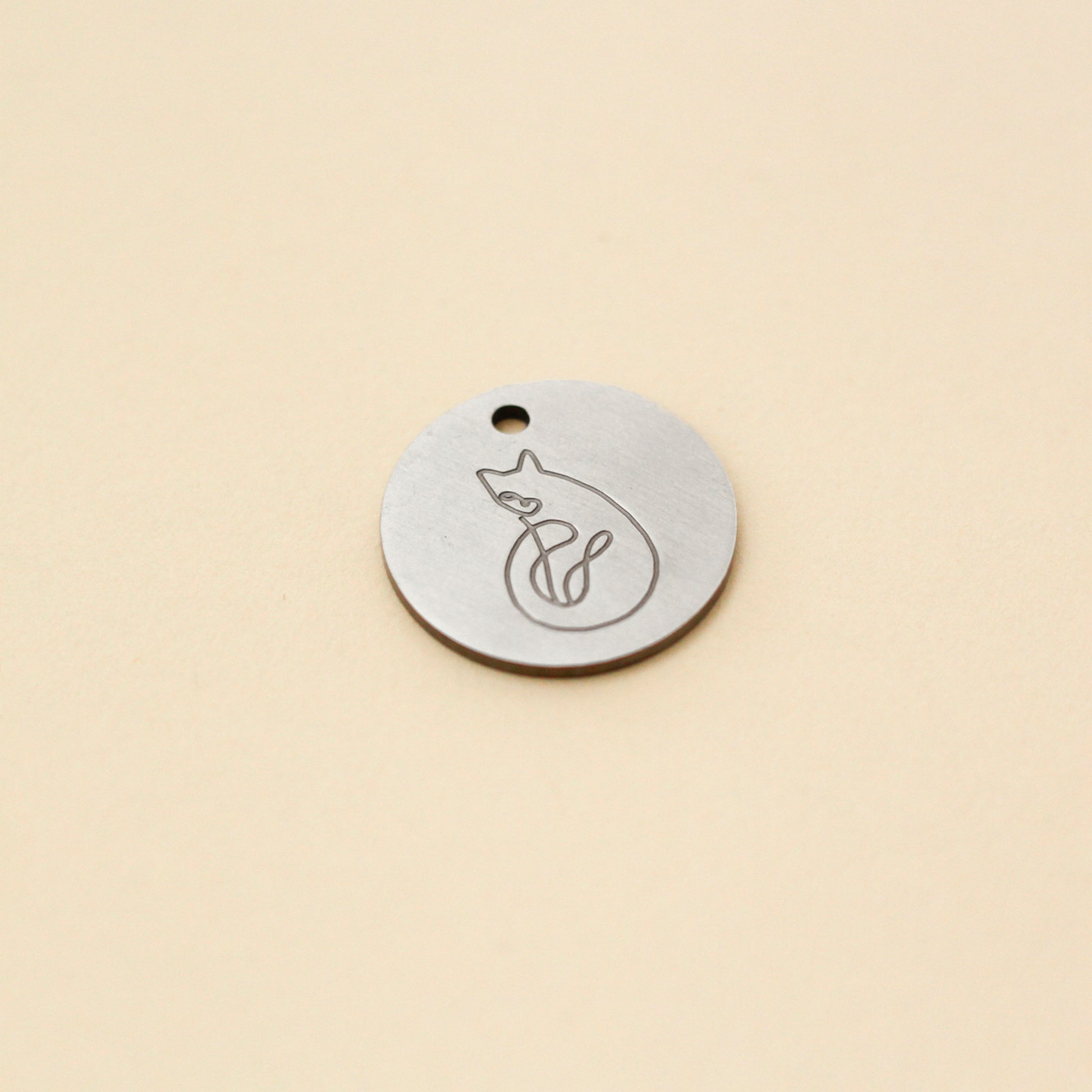 Bloire | ID Tag Cat Art Silver